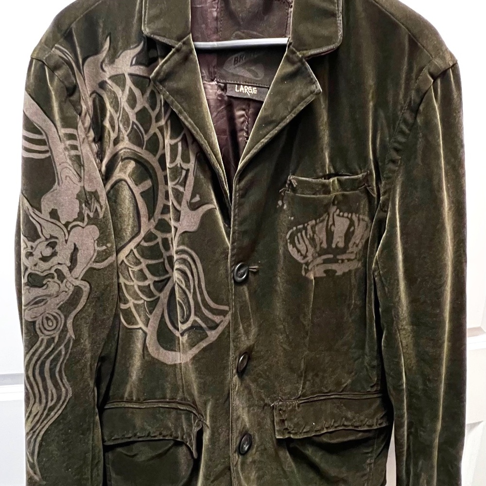 ZBrand dark green velvet blazer. Large